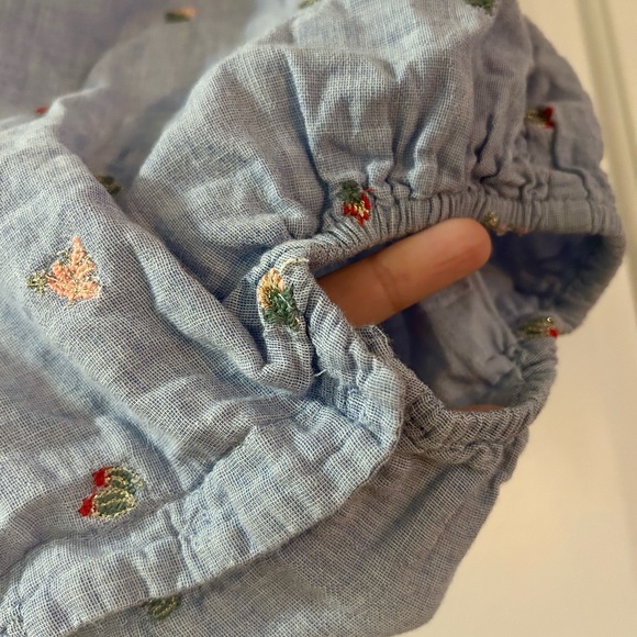 Bonheur Du Jour Blue Baby Romper - Picture 3 of 6